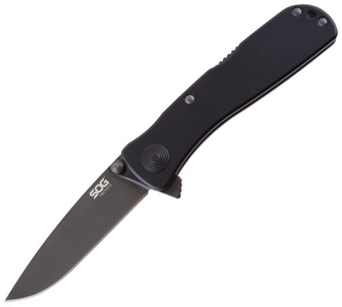 SOG-TWI12-CP 2.65 in. Straight Edge Twitch II Folding Knife, Black