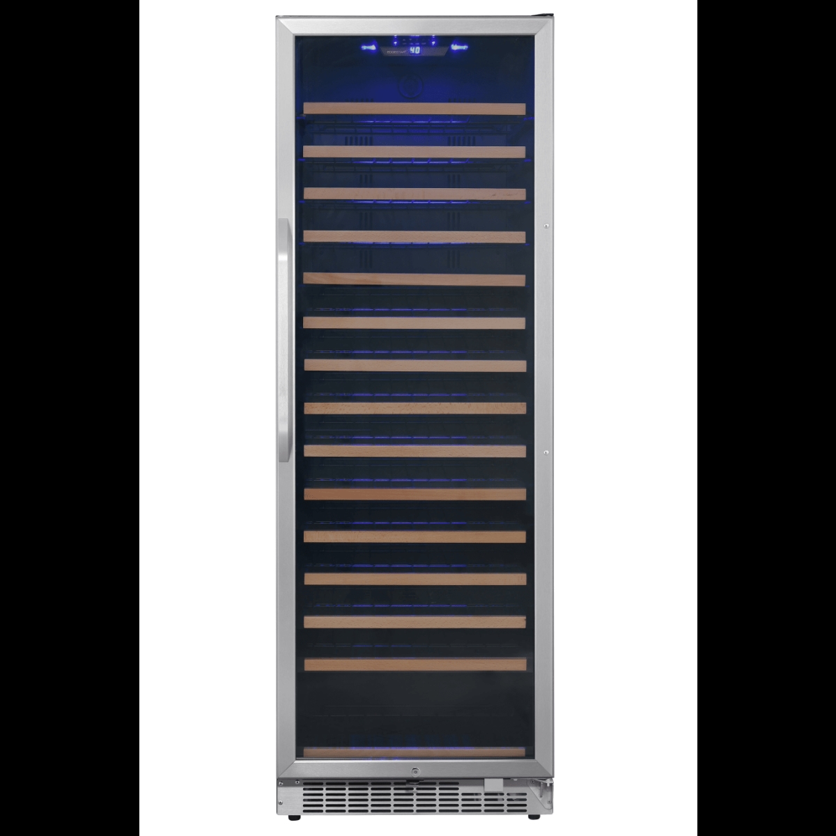 EdgeStar CWR1662SZ 24 in. Wide 151 Bottle Capacity Built-in or Free Standing Single Zone Wine Cooler with Even Cooling Technology&#44; St