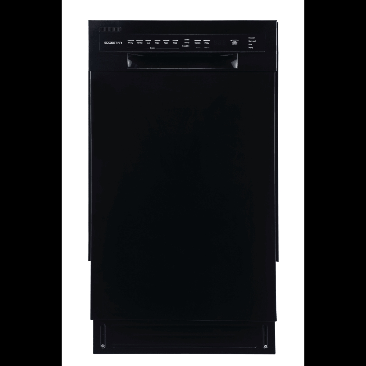 EdgeStar BIDW1802BL 18 in. Wide 8 Place Setting Energy Star Rated Built-in Dishwasher&#44; Black