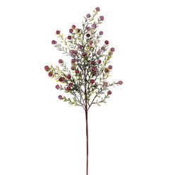 Vickerman FNT221130 20.5 in. Frosted Berry Greenery Spray&#44; Red - 3 per Bag