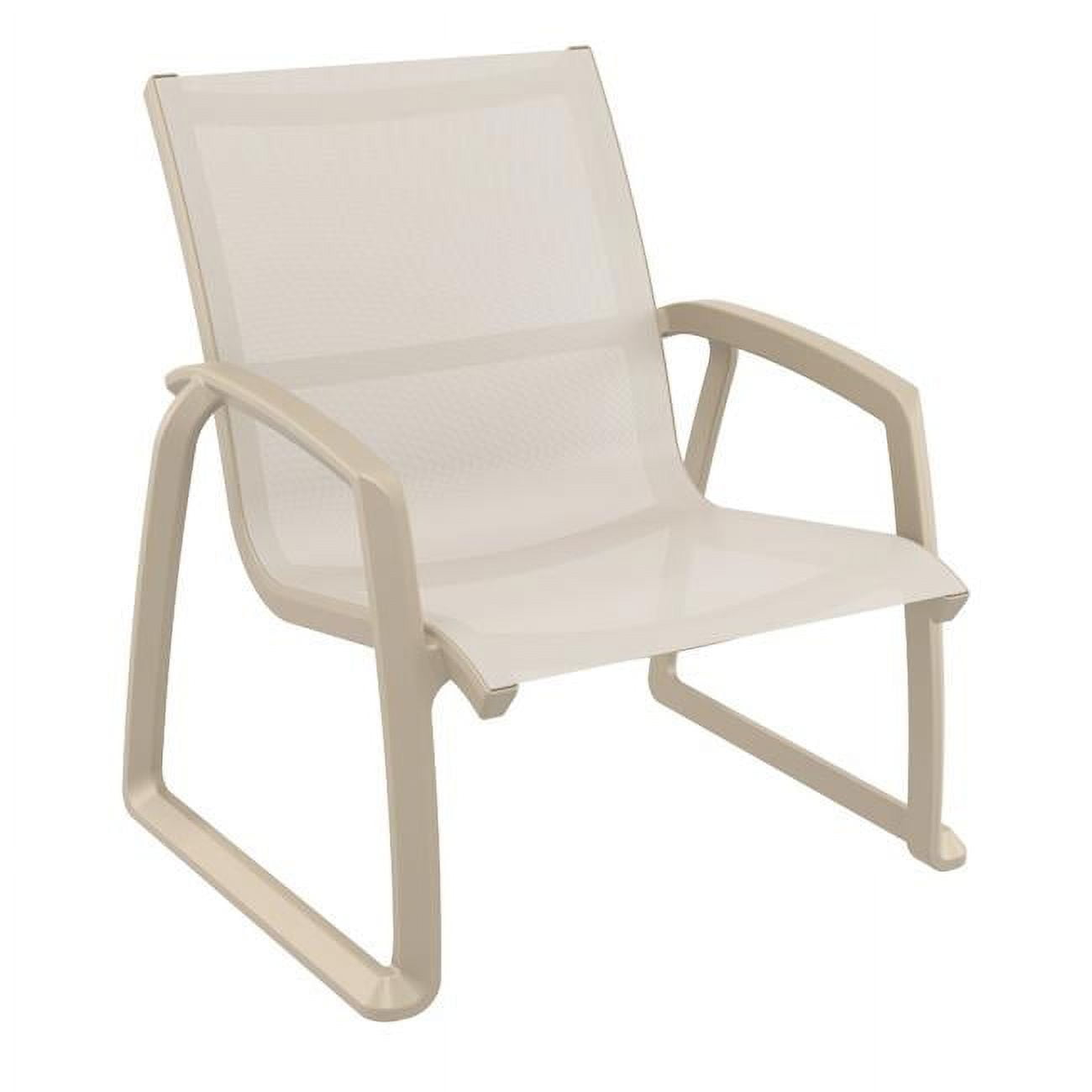 SIESTA ISP232-DVR-DVR Pacific Club Arm Chair&#44; Taupe - Pack of 2
