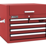 Homak RD02027052 27 in. Pro 2 5-Drawer Top Chest, Red
