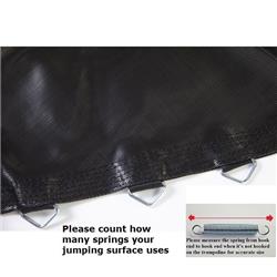 Bazoongi BEDRC1015108-7 Jumping Surface for 10 in. x 15 ft. Rectangle Trampoline with 108 7 in. V-Rings