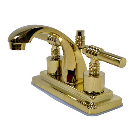 Kingston Brass KS4642ML Two Handle 4 in. Centerset Lavatory Faucet with Brass Pop-up