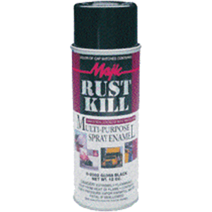 MAJIC PAINTS 8-2017-8 12 oz. Matte Black Rust kill Enamel Spray