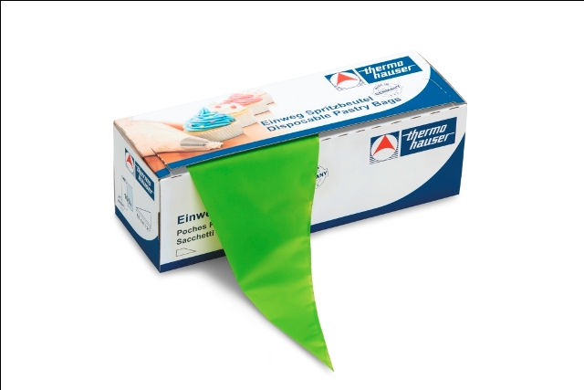 Thermohauser Disposable Pastry Bag Comfort 4 Color Box&#44; Green - 18 in.