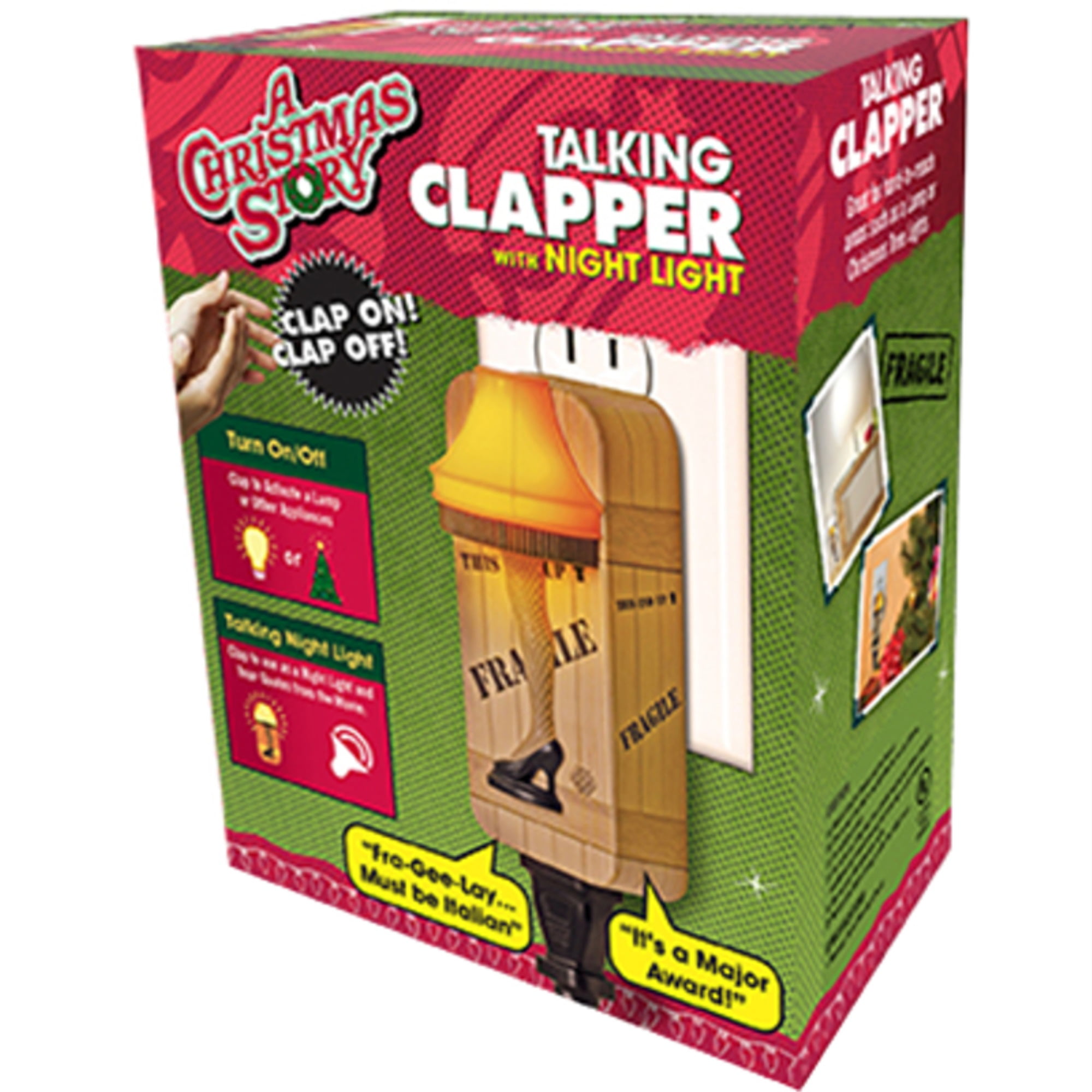 The Clapper 3002158 A Christmas Story Automatic Battery Powered LED Leg Lamp Night Light&#44; Brown - Pack of 12