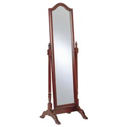 Benzara BM242735 65 x 23 x 21.25 in. Standing Cheval Mirror with Wooden Frame Turned Post&#44; Brown