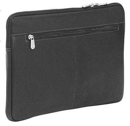 Piel Leather 2892-BLK 13In Zip Laptop Sleeve - Black
