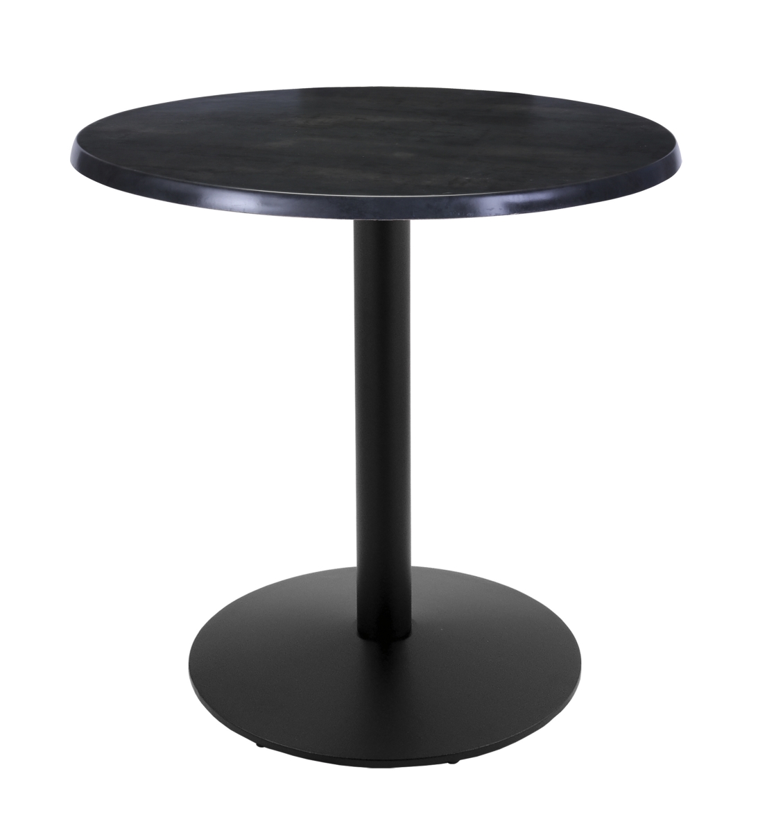 Holland Bar Stool OD214-2236BWOD30RBlkStl 36 in. Black Table with 30 in. Diameter Indoor & Outdoor Black Steel Round Top