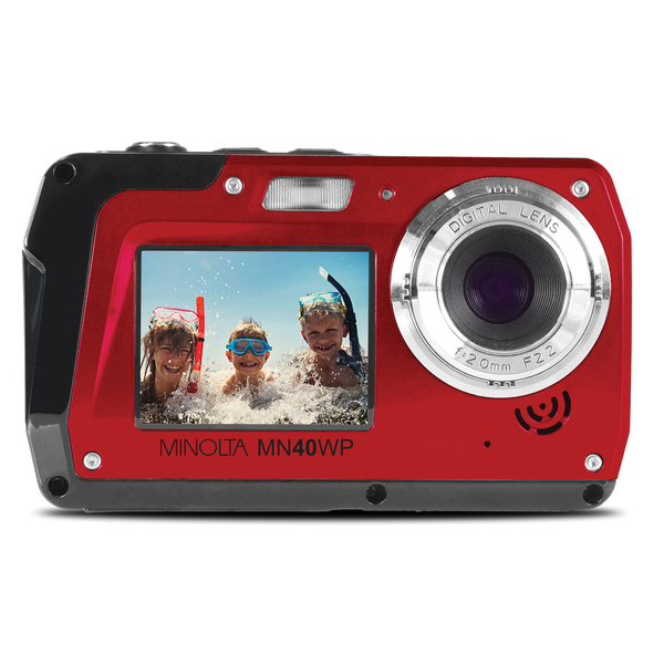 Minolta MN40WP-R 48 MP Waterproof Digital Camera&#44; Red