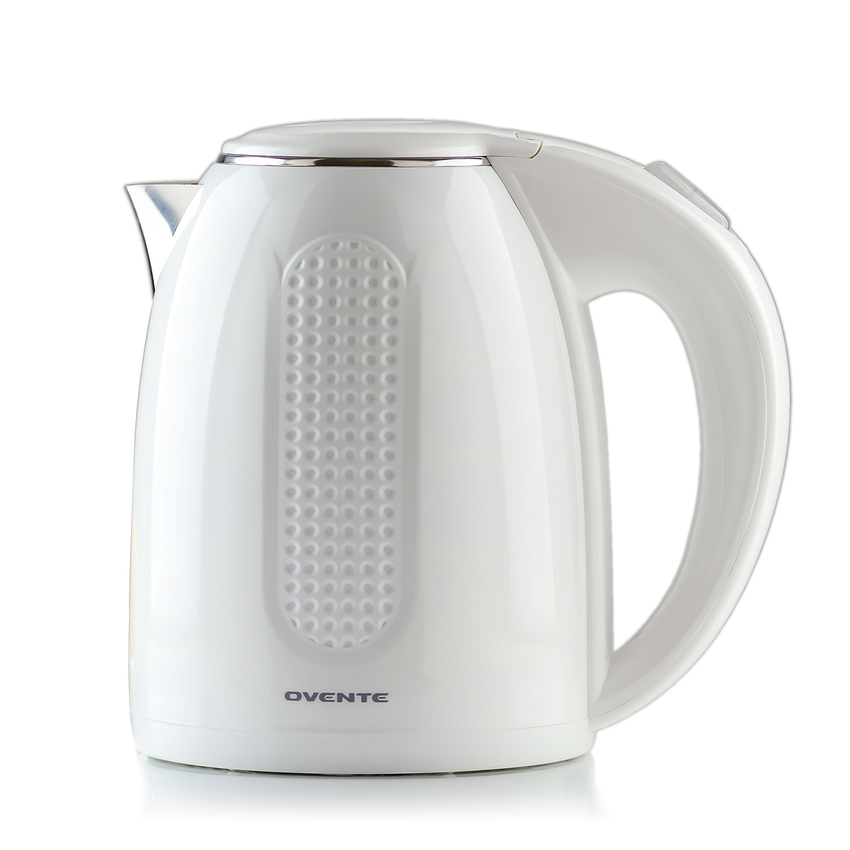 Ovente KD64W 1.7 ltr Double Wall Insulated Stainless Steel Electric Hot Water Kettle with Auto Shut-off & Boil Dry Protection&#44; Whit