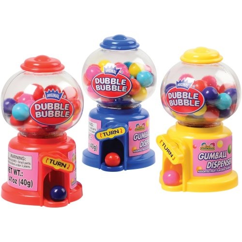 US Toy Company US Toy CA615 1.41 oz Dubble Bubble Mini Gumball Machines Toy