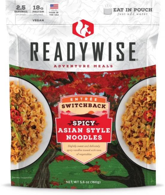 ReadyWise RW05-015 8 x 11.25 x 9.75 in. Switchback Spicy Asian Style Noodles - 6 Count