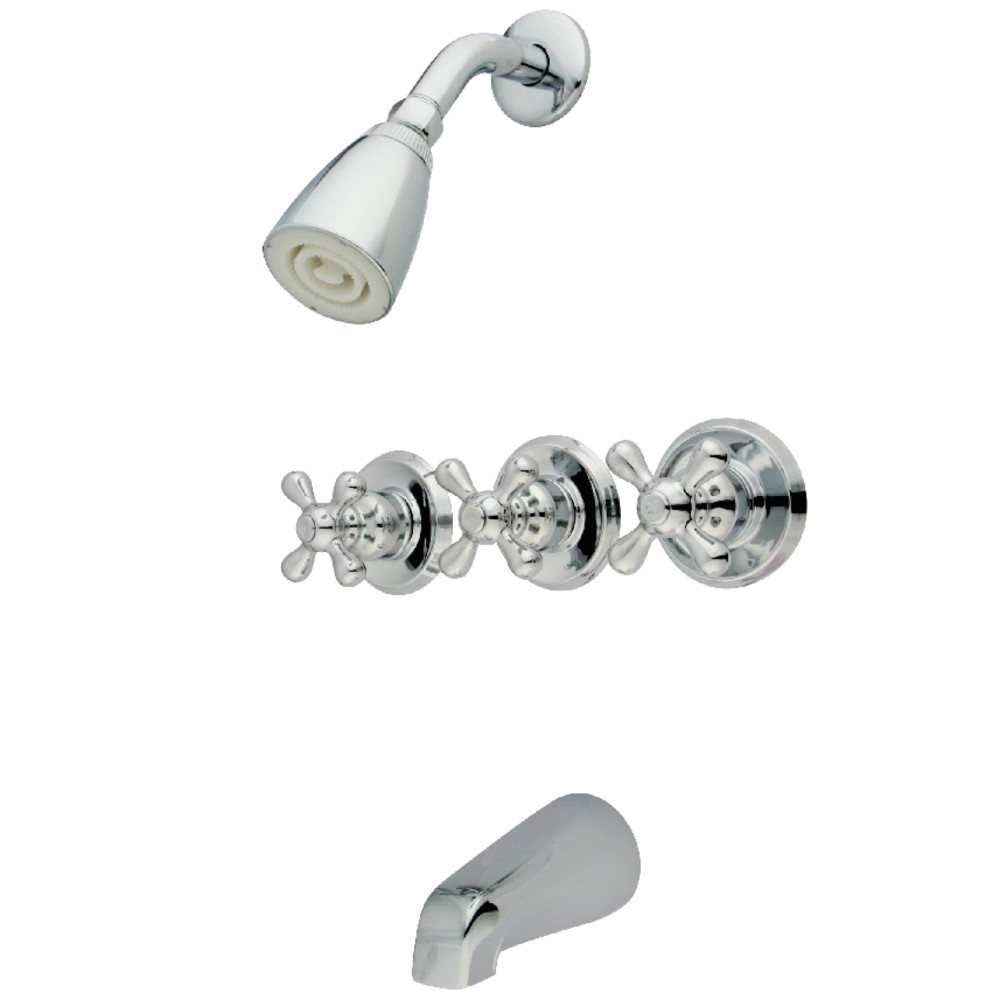 Kingston Brass KB231AX 7.38 in. Tub & Shower Faucet&#44; Polished Chrome
