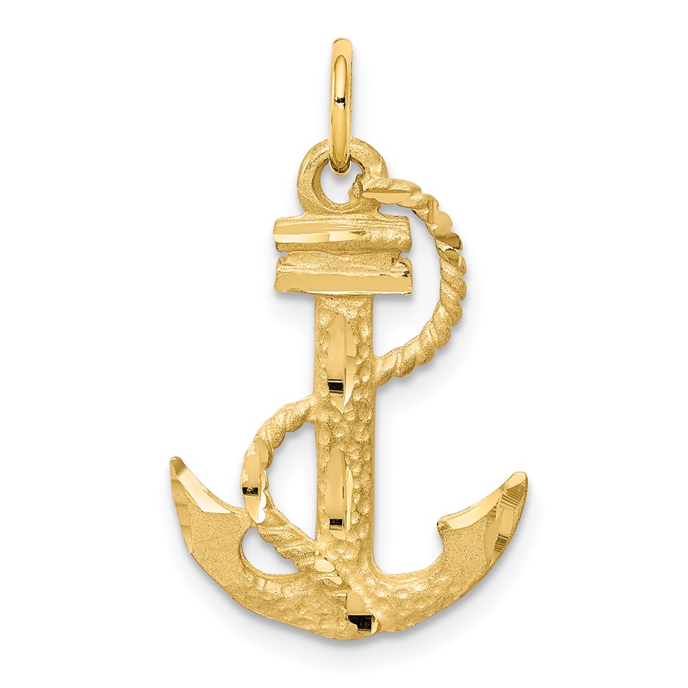 Quality Gold 10C565 10K Yellow Gold Anchor Charm