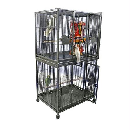 A & E Cage Co. A&e Cages AE-4030FLP Extra Large Flight Cage - Platinum