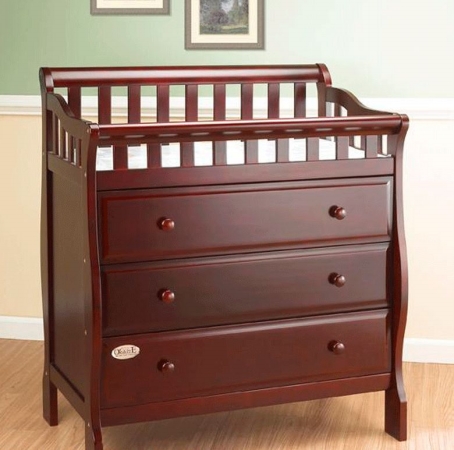YTZ Baby Changing Station Cherry with 3 Drawers