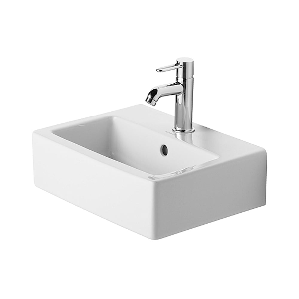 DURAVIT 454600000 Vero Wall Mount Bathroom Sink with Overflow and Tap Platform