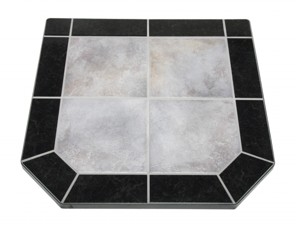 Chimney American Panel 48 sl ns Night Shadows Tile Single Cut Corner Stove Board  48 Inch  x 48 Inch