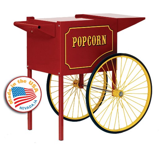 Paragon - Manufactured Fun 3070010 Medium Popcorn Machine Cart in Red