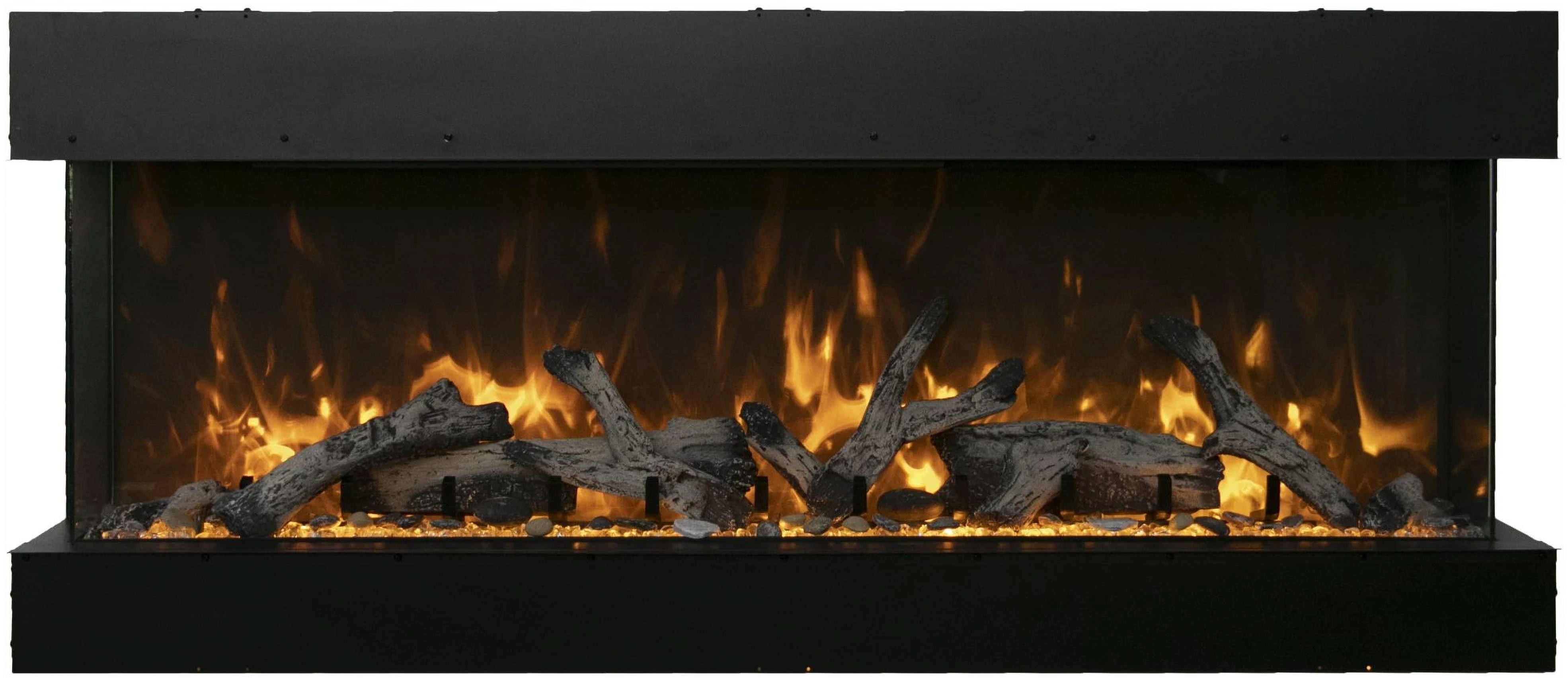 Amantii 50-TRU-VIEW-XL 50 in. Built-in 3 Sided Glass Electric Fireplace