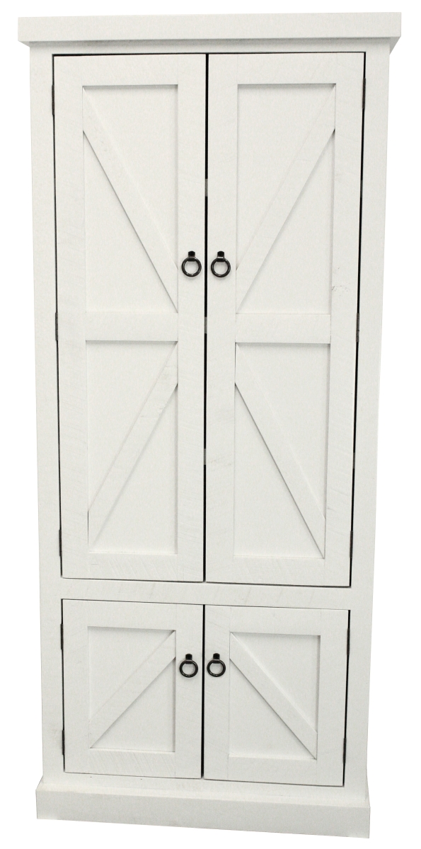 American Heartland 37791WH Rustic Promo Double-Door Pantry in Bright White