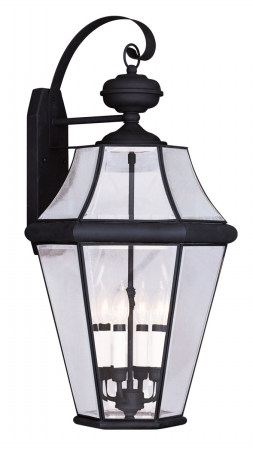 Livex Lighting Livex 2366-04 4 Light Outdoor Wall Lantern in Black