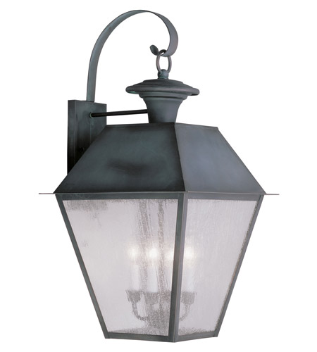 Livex Lighting Livex 2172-61 4 Light Outdoor Wall Lantern in Charcoal