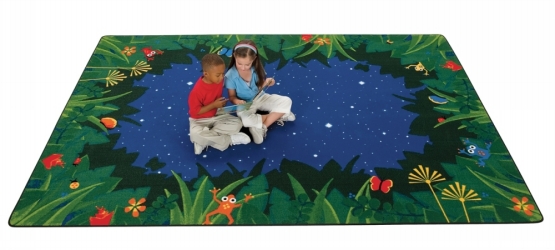Carpets for Kids 6517 Peaceful Tropical Night 8 ft. x 12 ft. Rectangle Carpet