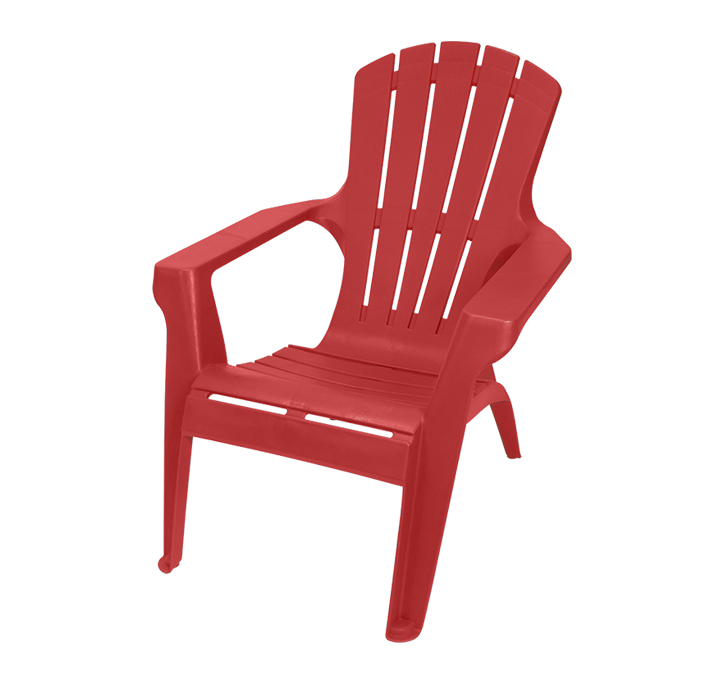 Gracious Living 100563 Red Explosion Adirondack II Chair