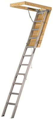Louisville AA2510 25.5 x 54 in. Aluminum Attic Ladder
