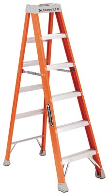 Louisville 443-FS1512 12&' Advent Fiberglass Step Ladder 300Lb.