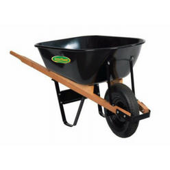 Master Gardner 231850 6 cu ft. Steel Wheelbarrow with Hard Wood Handles