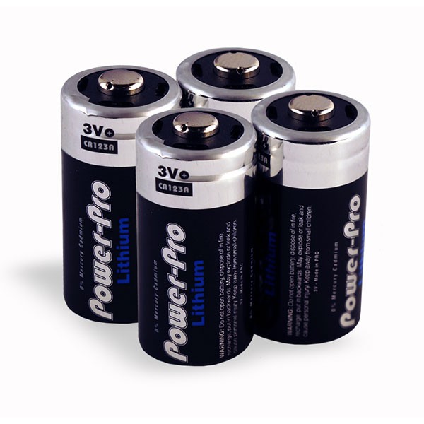 Dakota Alert CR123A 3V Lithium Batteries- 4Pack