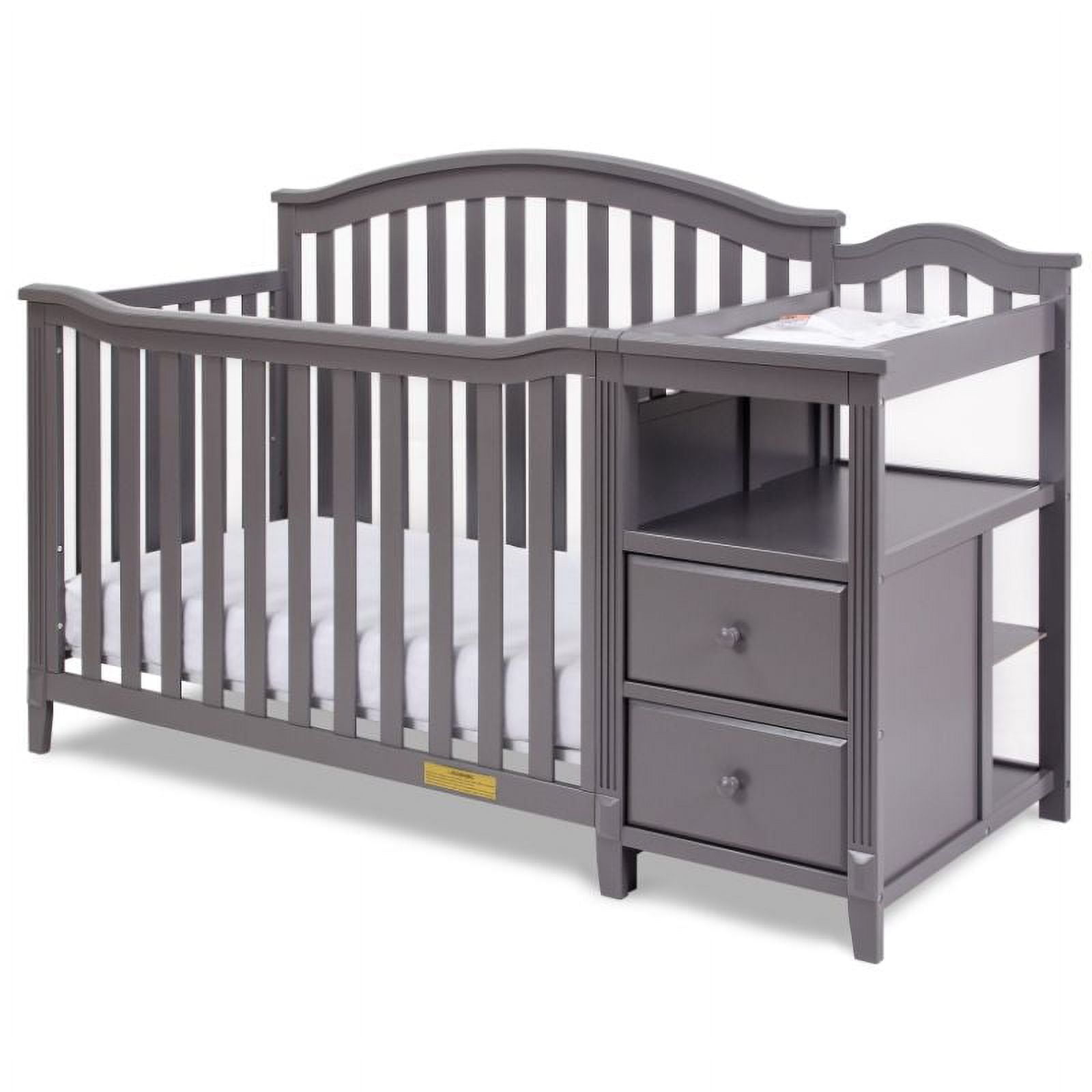 AFG International Products 4566G-016G Kali 4-in-1 Convertible Crib & Changer with Toddler Guardrail&#44; Gray