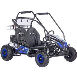 MotoTec MT-GK-Mud-XL-212cc-Blue Mud Monster XL 212cc 2 Seat Go Kart Full Suspension&#44; Blue