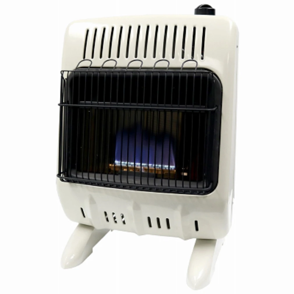 DenDesigns 30K Blue Flame Wall Heater with Thermostat&#44; White