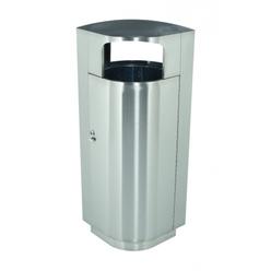 Commercial Zone Products 782029 Leafview 20 Gallon Stainless Trash Receptacle