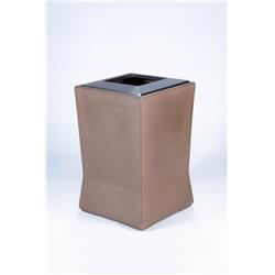 Commercial Zone Products Commercial Zone 724565 20 gal Medium Waste Container with Stainless Steel Lid&#44; Old Bronze