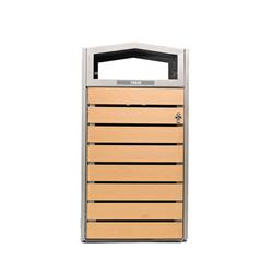 Commercial Zone Products Commercial Zone 736572 42 gal Woodview Waste Container with Leafview Ashtray Lid