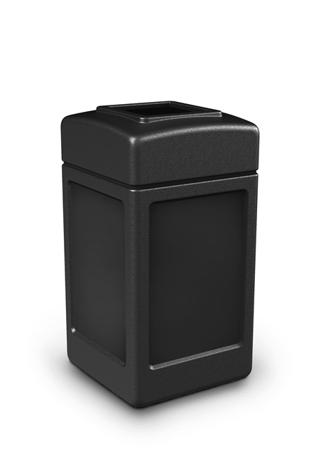 DCI Marketing Commercial Zone Products 732101 42-gallon Square Waste Container  Black