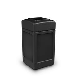 DCI Marketing Commercial Zone Products 732101 42-gallon Square Waste Container  Black