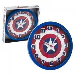 Disney 826564 9.75 in. Captain America Shield Symbol Wall Clock