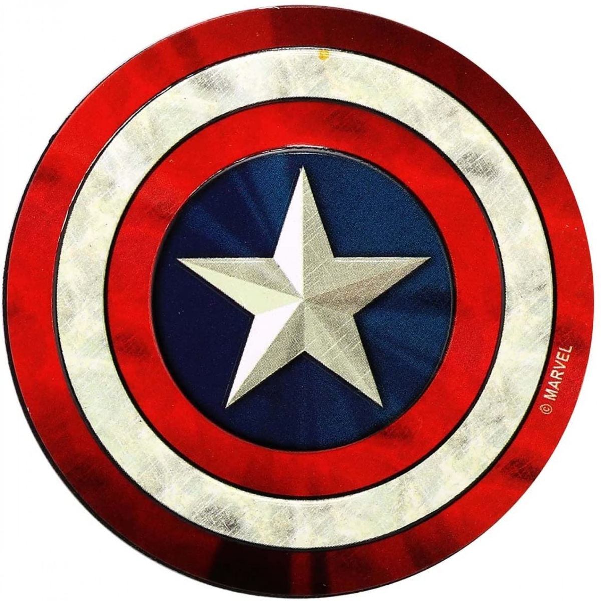 Disney 838225 2.5 in. Marvel Comics Captain America Shield Embossed Tin Magnet