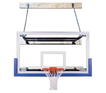 NewAlthlete SupermMount46 Triumph Steel-Glass Wall Mounted Basketball System&#44; Saddle Brown