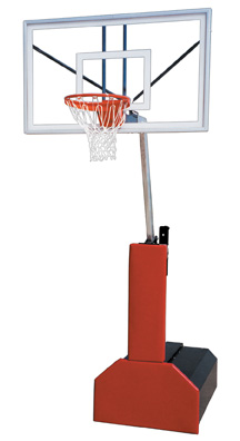 NewAlthlete Thunder Select Steel-Acrylic Portable Basketball System&#44; Saddle Brown
