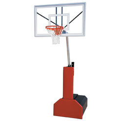 NewAlthlete Thunder Select Steel-Acrylic Portable Basketball System&#44; Saddle Brown