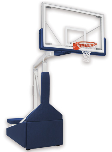 NewAlthlete Tempest Triumph-ST Steel-Glass Portable Basketball System With Official Glass Backboard&#44; Gold