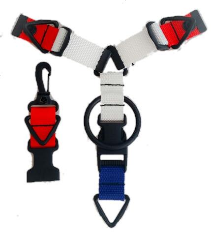 Snap-Hookz Golf SHKZ7 Golf Accessory Hanger- Red-White and Blue